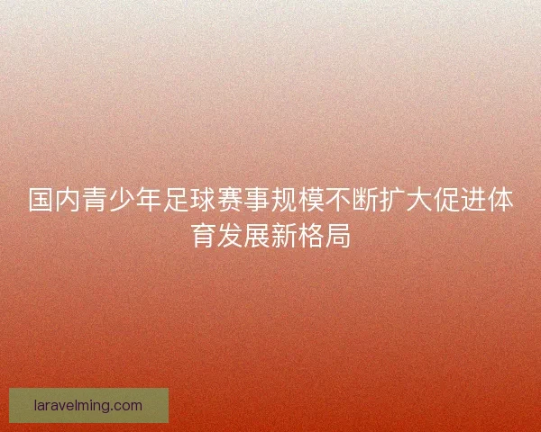 国内青少年足球赛事规模不断扩大促进体育发展新格局
